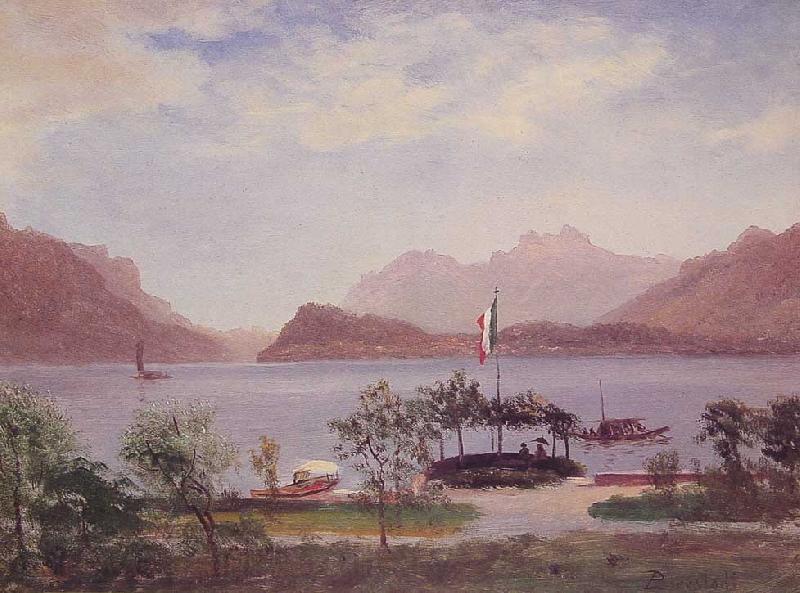 Albert Bierstadt Italian Lake Scene Germany oil painting art
